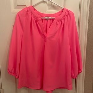 Crown & Ivy hot pink blouse
